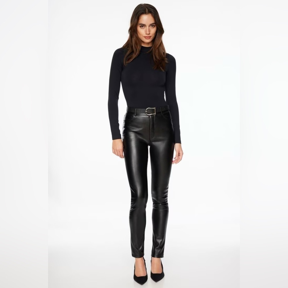 BNWT Dynamite Kate Faux Black Leather Pants size 12
